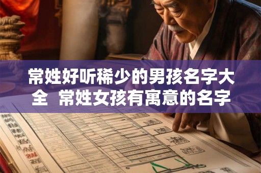 常姓好听稀少的男孩名字大全  常姓女孩有寓意的名字