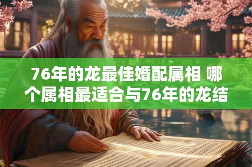 76年的龙最佳婚配属相 哪个属相最适合与76年的龙结婚