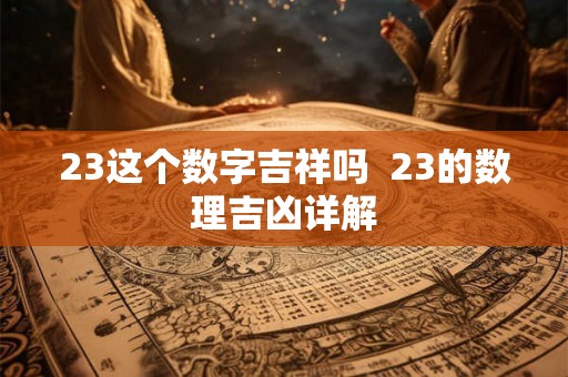 23这个数字吉祥吗  23的数理吉凶详解