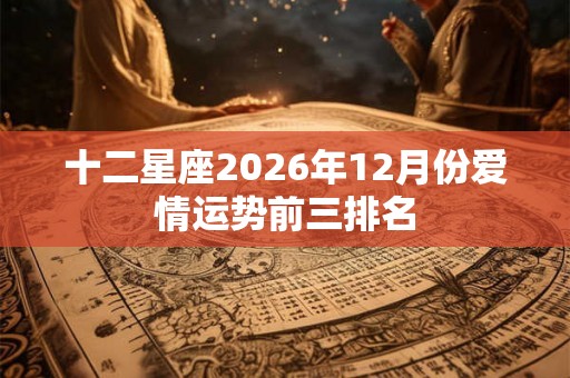 十二星座2026年12月份爱情运势前三排名 十二星座2026年12月份爱情运势前三排名