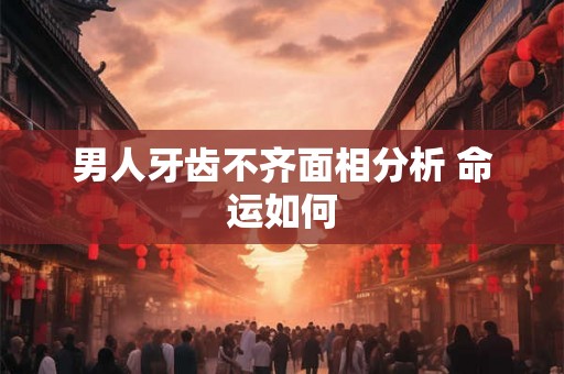 男人牙齿不齐面相分析 命运如何