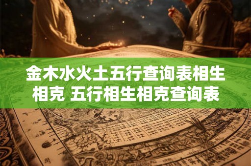 金木水火土五行查询表相生相克 五行相生相克查询表是什么 金木水火土五行查询表相生相克 五行相生相克查询表是什么