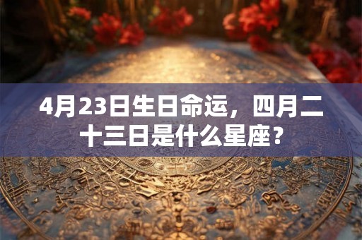 4月23日生日命运，四月二十三日是什么星座？