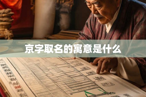 京字取名的寓意是什么 京字取名的寓意是什么