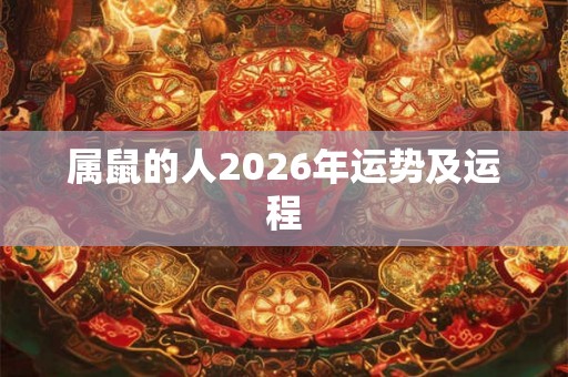 属鼠的人2026年运势及运程
