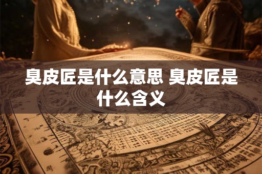 臭皮匠是什么意思 臭皮匠是什么含义