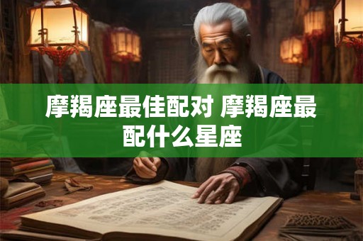 摩羯座最佳配对 摩羯座最配什么星座