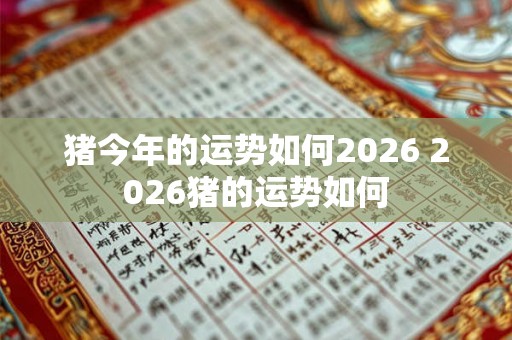 猪今年的运势如何2026 2026猪的运势如何