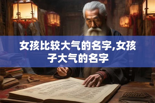 女孩比较大气的名字,女孩子大气的名字