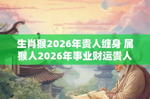 生肖猴2026年贵人缠身 属猴人2026年事业财运贵人是谁