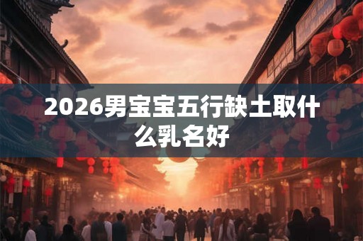 2026男宝宝五行缺土取什么乳名好