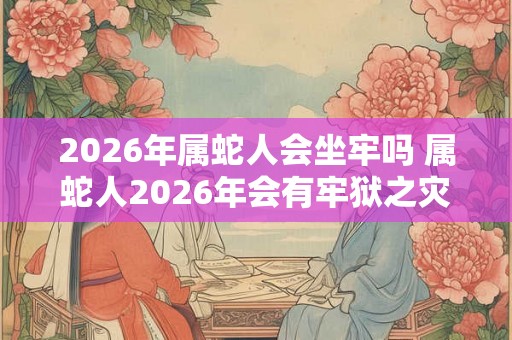 2026年属蛇人会坐牢吗 属蛇人2026年会有牢狱之灾吗