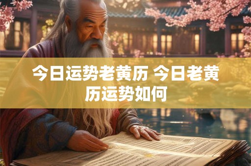 今日运势老黄历 今日老黄历运势如何 今日运势老黄历 今日老黄历运势如何