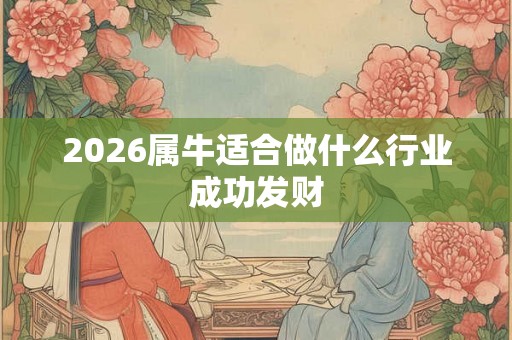 2026属牛适合做什么行业成功发财