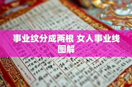 事业纹分成两根 女人事业线图解