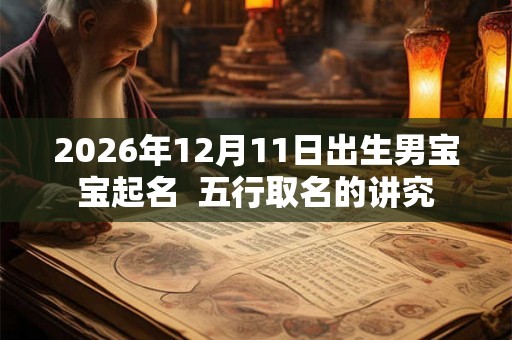 2026年12月11日出生男宝宝起名  五行取名的讲究