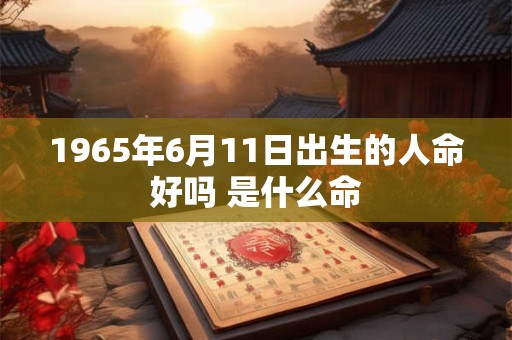 1965年6月11日出生的人命好吗 是什么命