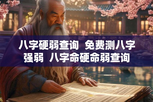 八字硬弱查询  免费测八字强弱  八字命硬命弱查询