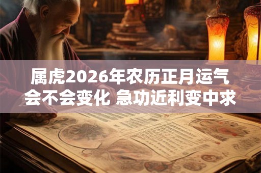 属虎2026年农历正月运气会不会变化 急功近利变中求胜 属虎2026年农历正月运气会不会变化 急功近利变中求胜