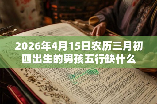 2026年4月15日农历三月初四出生的男孩五行缺什么