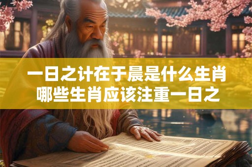 一日之计在于晨是什么生肖 哪些生肖应该注重一日之计在于晨
