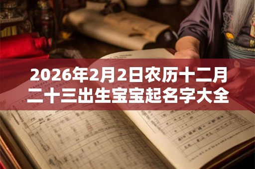 2026年2月2日农历十二月二十三出生宝宝起名字大全