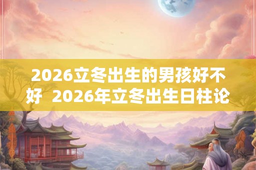 2026立冬出生的男孩好不好  2026年立冬出生日柱论命及大运