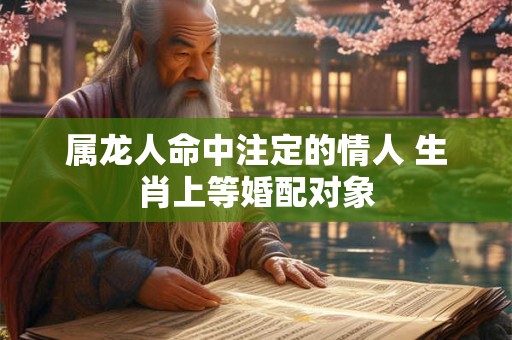 属龙人命中注定的情人 生肖上等婚配对象