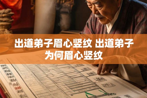出道弟子眉心竖纹 出道弟子为何眉心竖纹