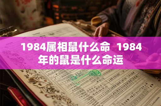 1984属相鼠什么命  1984年的鼠是什么命运