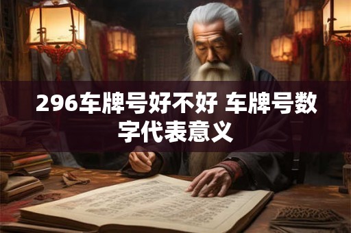 296车牌号好不好 车牌号数字代表意义