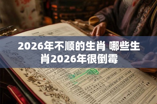 2026年不顺的生肖 哪些生肖2026年很倒霉