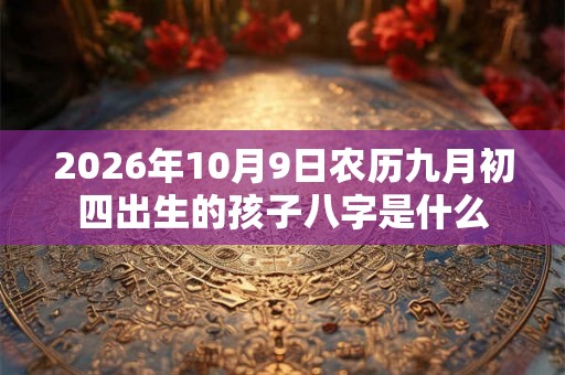 2026年10月9日农历九月初四出生的孩子八字是什么 2026年10月9日农历九月初四出生的孩子八字是什么