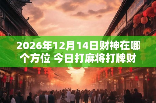 2026年12月14日财神在哪个方位 今日打麻将打牌财神方位