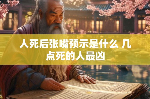 人死后张嘴预示是什么 几点死的人最凶