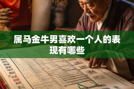 属马金牛男喜欢一个人的表现有哪些