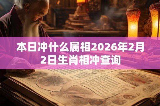 本日冲什么属相2026年2月2日生肖相冲查询