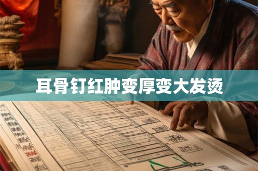 耳骨钉红肿变厚变大发烫