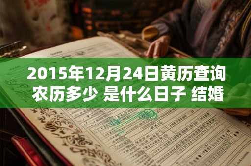 2015年12月24日黄历查询 农历多少 是什么日子 结婚吉时