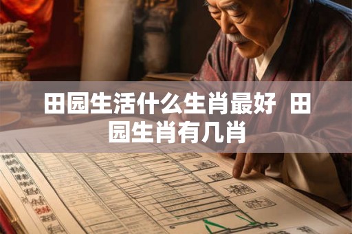 田园生活什么生肖最好  田园生肖有几肖