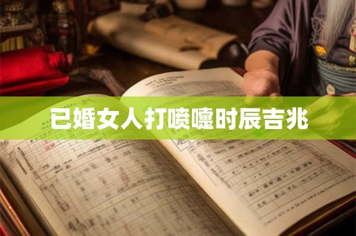 已婚女人打喷嚏时辰吉兆