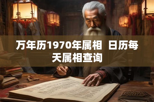 万年历1970年属相  日历每天属相查询