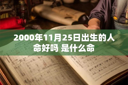 2000年11月25日出生的人命好吗 是什么命