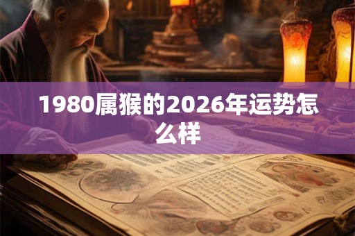 1980属猴的2026年运势怎么样 1980属猴的2026年运势怎么样