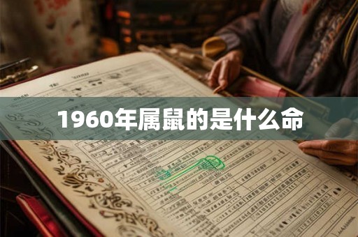1960年属鼠的是什么命 1960年属鼠的是什么命