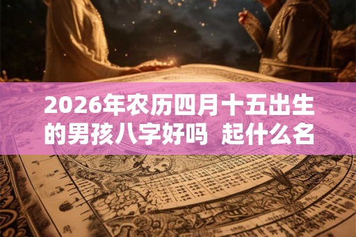 2026年农历四月十五出生的男孩八字好吗  起什么名字比较好