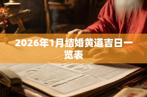 2026年1月结婚黄道吉日一览表