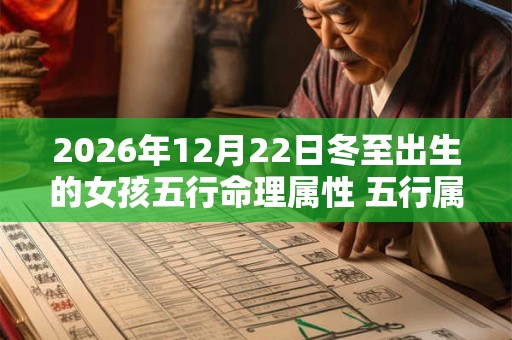 2026年12月22日冬至出生的女孩五行命理属性 五行属土水木命局