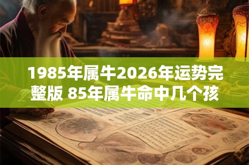1985年属牛2026年运势完整版 85年属牛命中几个孩子