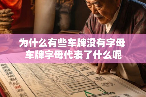 为什么有些车牌没有字母 车牌字母代表了什么呢